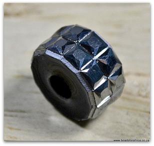 Charcoal Round Pandora Acrylic 9x16mm R12 each or R60 (10 pieces)